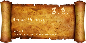 Brecz Urzula névjegykártya